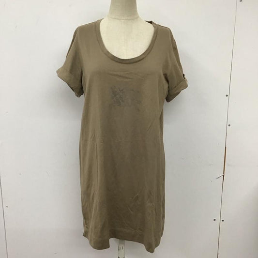 バーバリーロンドン Burberry London Tシャツ 半袖 半袖チュニック ロング丈カットソー プリントTシャツ 2 プリント ベージュ / ベージュ /  レディース USED 古着 中古 10115174