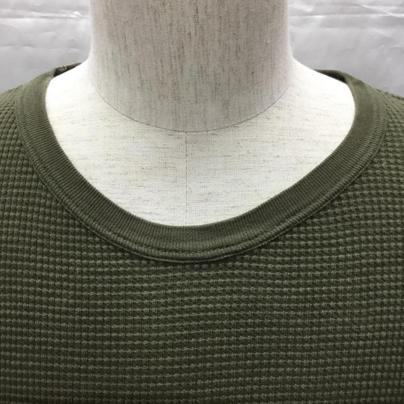 ジチピ gicipi カットソー 長袖 長袖カットソー クルーネックカットソー ロングスリーブカットソー ワッフルカットソー 3 無地 カーキ / カーキ /  メンズ USED 古着 中古 10114126