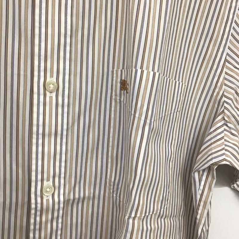 バーバリーロンドン Burberry London シャツ、ブラウス 半袖 半袖シャツ プリントシャツ ポケットシャツ ボタンダウンシャツ L ストライプ マルチカラー / マルチカラー /  メンズ USED 古着 中古 10139834
