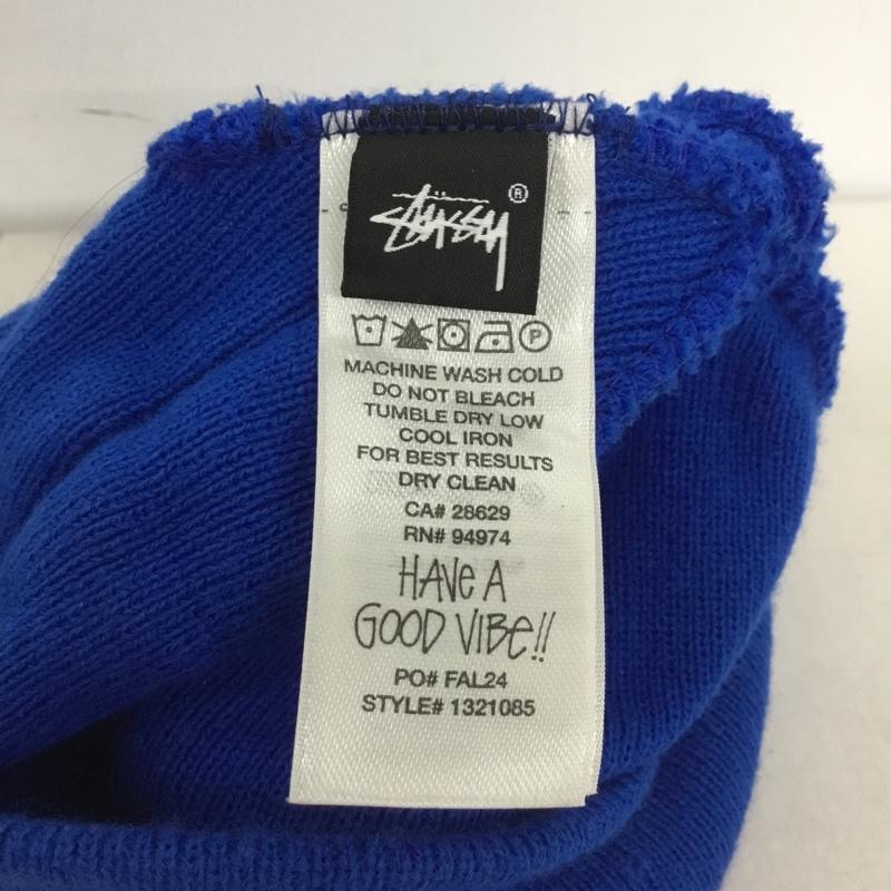 ステューシー STUSSY 帽子 ニット帽 ビーニー ロゴ、文字 青 / ブルー /  メンズ USED 古着 中古 10140155