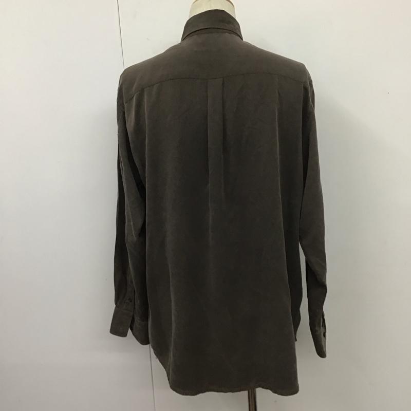 トミーバハマ Tommy Bahama シャツ、ブラウス 長袖 M 無地 茶 / ブラウン /  メンズ USED 古着 中古 10108055