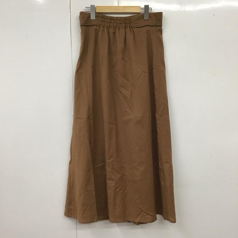 スタディオクリップ studio CLIP スカート ロングスカート CF20Y018-1 前プリーツマキシスカート L 無地 茶 / ブラウン /  レディース USED 古着 中古 10109063