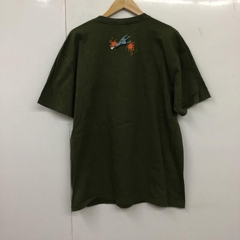 エロスティカ EROSTiKA Tシャツ 半袖 半袖カットソー プリントTシャツ クルーネックカットソー XL プリント カーキ / カーキ /  メンズ USED 古着 中古 10134652