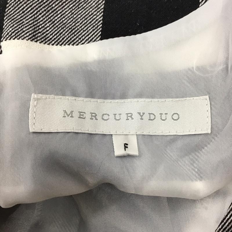 マーキュリーデュオ MERCURYDUO ワンピース ひざ丈スカート 001530305002 バックファスナー FREE チェック 白 / ホワイト / X 黒 / ブラック /  レディース USED 古着 中古 10115464