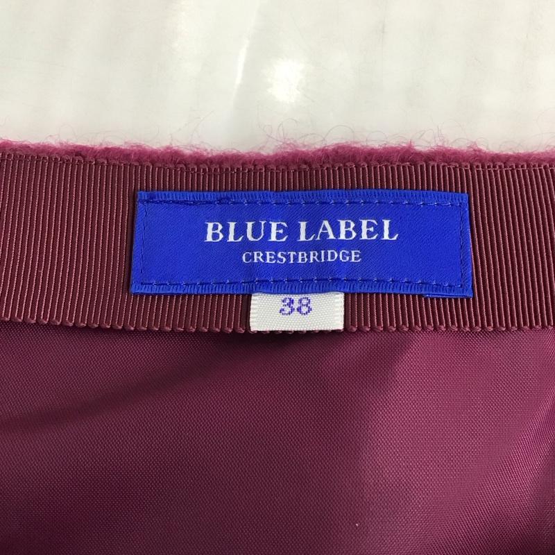 ブルーレーベル・クレストブリッジ BLUE LABEL CRESTBRIDGE スカート ひざ丈スカート 55S27-853-14 モヘア混 台形スカート 38 無地 紫 / パープル /  レディース USED 古着 中古 10122639