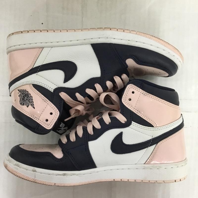 ナイキ NIKE スニーカー スニーカー DD9335-641 W AIR JORDAN 1 RETRO HIGH OG 26cm 箱有 26.0cm ロゴ、文字 白 / ホワイト / X 桃 / ピンク / X 紺 / ネイビー /  メンズ USED 古着 中古 10123798