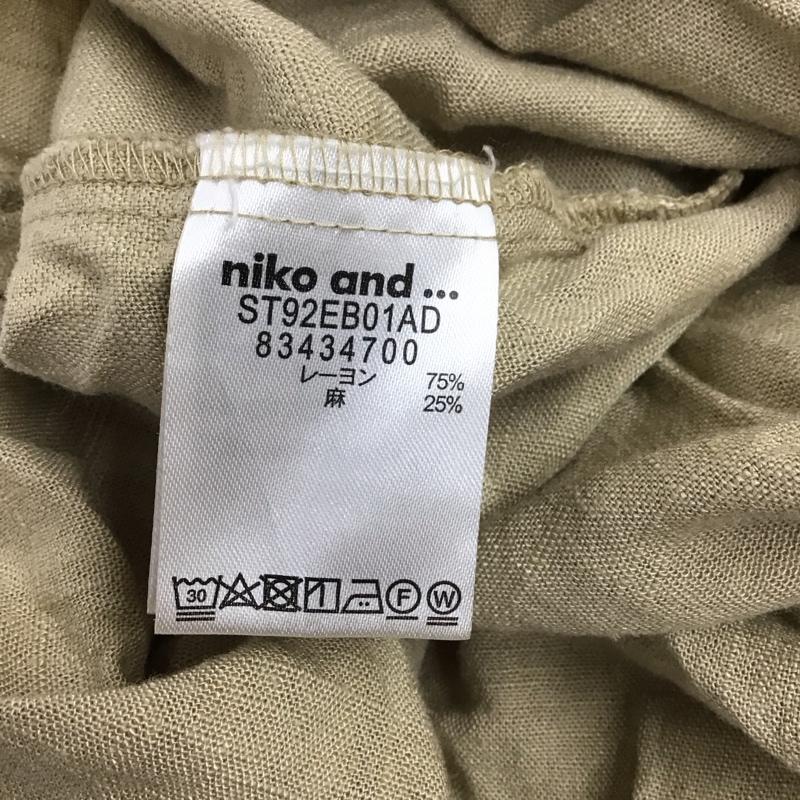ニコアンド niko and... シャツ、ブラウス 半袖 M 無地 ベージュ / ベージュ /  レディース USED 古着 中古 10121217