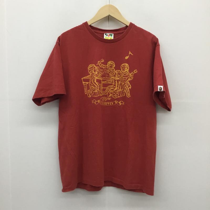 アベイシングエイプ A BATHING APE Tシャツ 半袖 XL プリント 赤 / レッド / X 黄 / イエロー /  メンズ USED 古着 中古 10128857