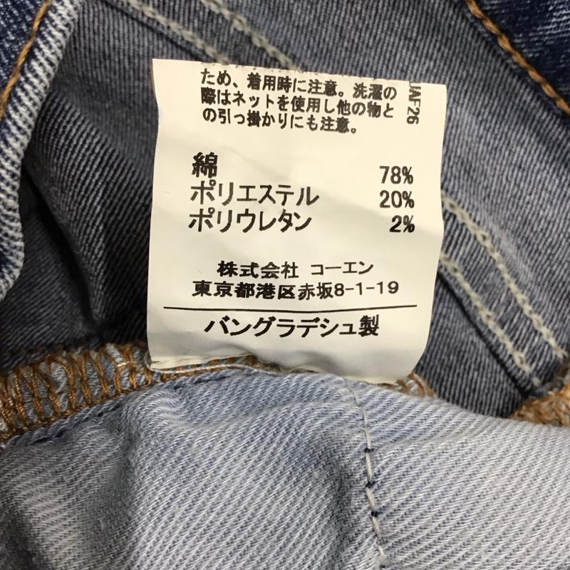 コーエン coen パンツ デニム、ジーンズ 7640-618-0093 アシンメトリーカットオフデニムスキニー L 無地 青 / ブルー /  レディース USED 古着 中古 10117038