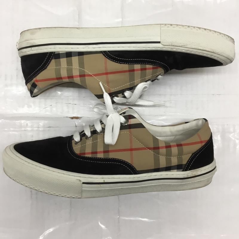 バーバリーロンドン Burberry London スニーカー スニーカー ローカット チェック 箱有 42 ロゴ、文字 黒 / ブラック / X 白 / ホワイト / X ベージュ / ベージュ / X 赤 / レッド /  メンズ USED 古着 中古 10106880