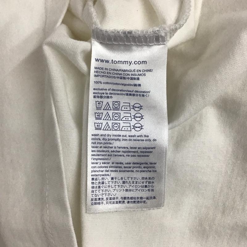 トミーヒルフィガー TOMMY HILFIGER Tシャツ 半袖 半袖カットソー プリントTシャツ クルーネックカットソー M ロゴ、文字 白 / ホワイト /  メンズ USED 古着 中古 10137162