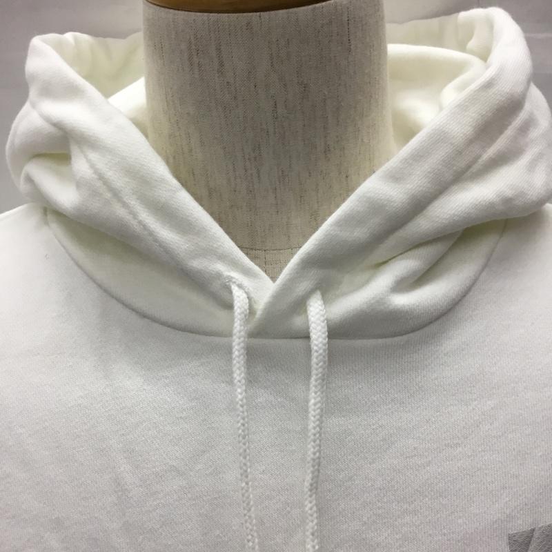 ユナイテッドアローズグリーンレーベルリラクシング UNITED ARROWS green label relaxing パーカー 長袖 長袖パーカー フード付きパーカー プリントスウェット トレーナー 771m XL ロゴ、文字 白 / ホワイト /  メンズ USED 古着 中古 10121640