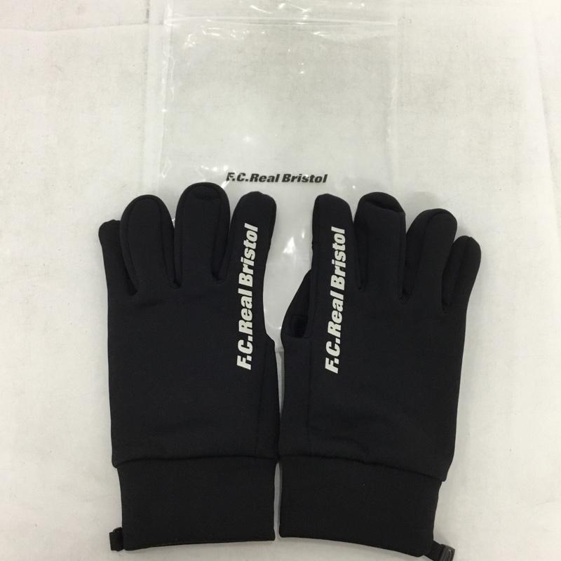 エフシーレアルブリストル F.C.Real Bristol ファッション小物 手袋 FCRB-252037 STRETCH FLEECE TOUCH GLOVES ロゴ、文字 黒 / ブラック /  メンズ USED 古着 中古 10149676