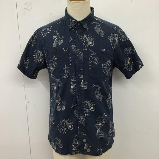 パタゴニア patagonia シャツ、ブラウス 半袖 53139FA18 ヘンプ コットン S 総柄 紺 / ネイビー /  メンズ USED 古着 中古 10123299
