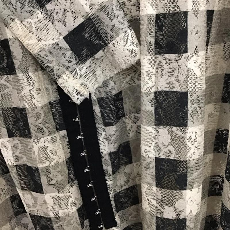 ザラ ZARA ワンピース ロングスカート 3067 312 064 チュール シースルー 長袖 Vネック S 花柄 黒 / ブラック / X ベージュ / ベージュ /  レディース USED 古着 中古 10138669