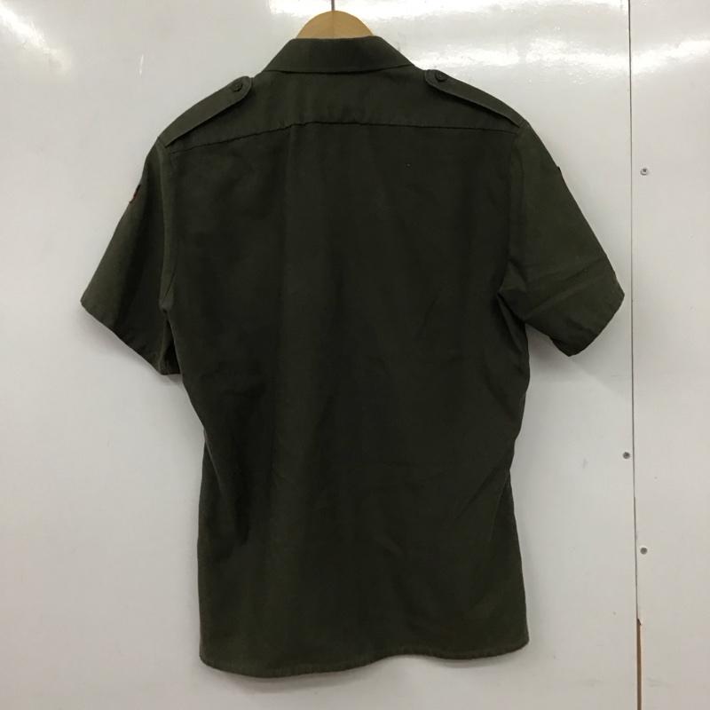 ミリタリー ミリタリー シャツ、ブラウス 半袖 ミリタリーシャツ 半袖シャツ カラーシャツ 無地 カーキ / カーキ /  メンズ USED 古着 中古 10135882