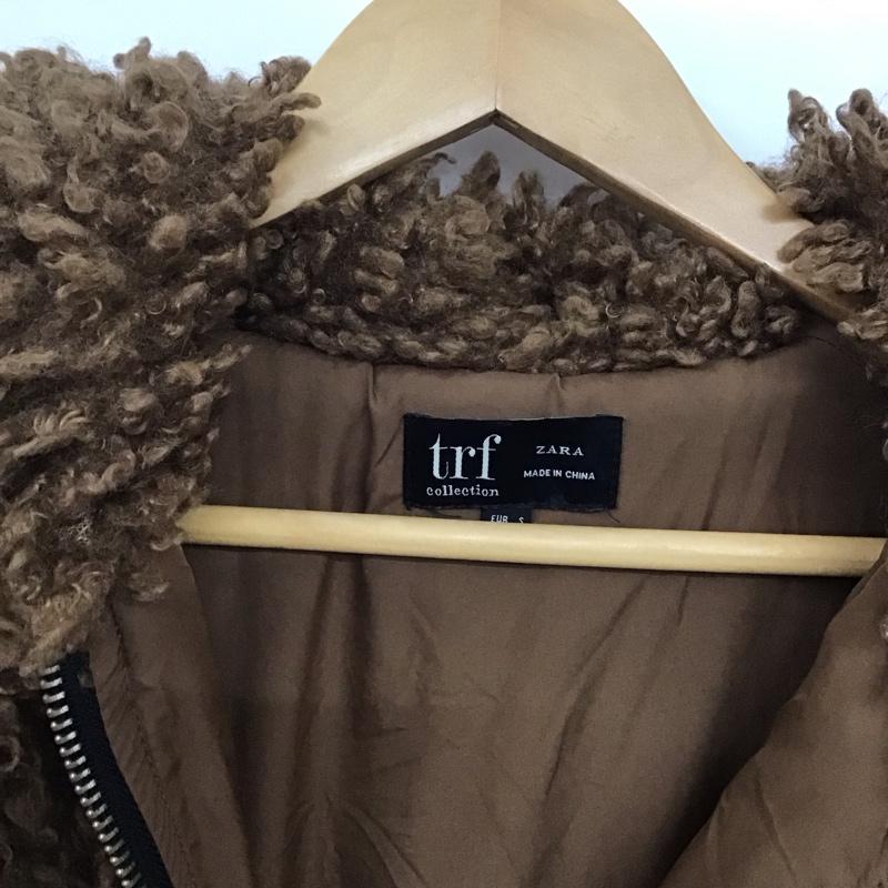 ザラティーアールエフ ZARA TRF ジャケット、上着 ジャケット、ブレザー ジップアップジャケット アウター ボアジャケット S 無地 茶 / ブラウン /  レディース USED 古着 中古 10144289