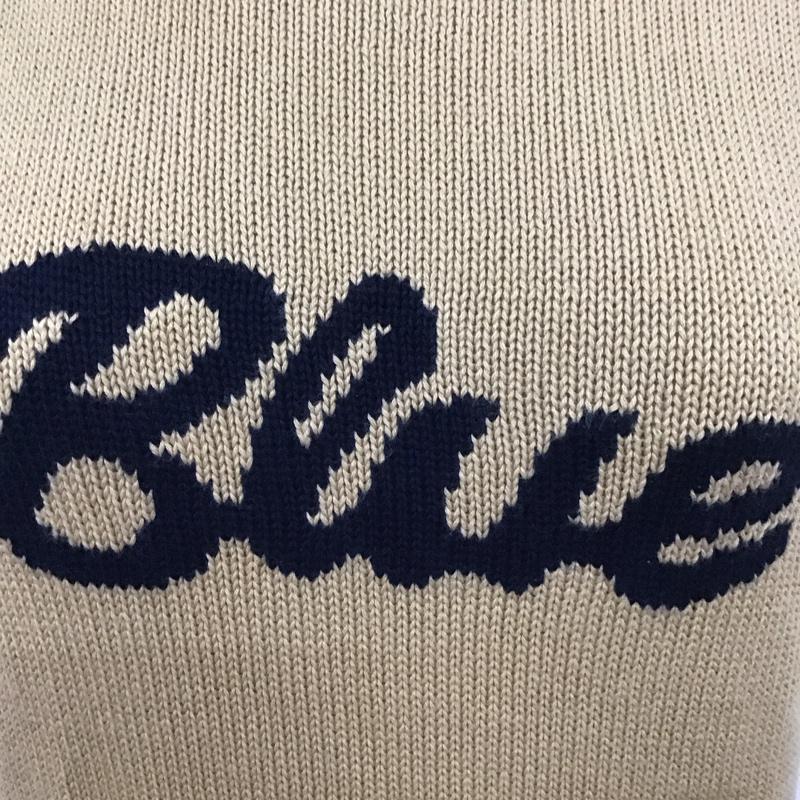バーバリーブルーレーベル BURBERRY BLUE LABEL ニット、セーター 半袖 半袖ニットカットソー クルーネックカットソー 半袖セーター M プリント 茶 / ブラウン /  レディース USED 古着 中古 10113814