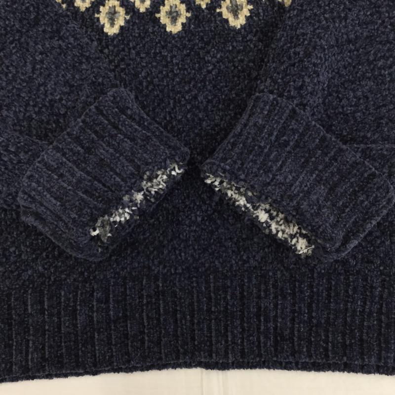 サマンサモスモスブルー Samansa Mos2 blue ニット、セーター 長袖 SKB-2600541 FREE ノルディック柄 紺 / ネイビー / X 白 / ホワイト / X 茶 / ブラウン /  レディース USED 古着 中古 10142548