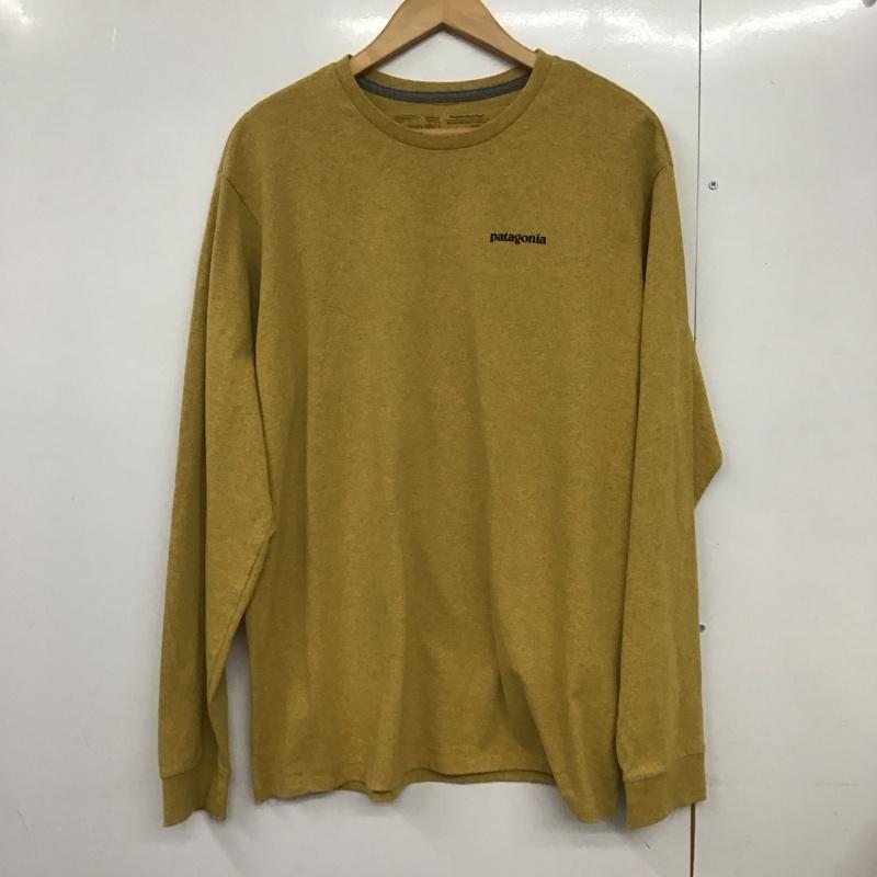パタゴニア patagonia Tシャツ 長袖 L プリント マスタード / マスタード /  メンズ USED 古着 中古 10143313