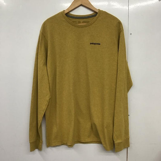パタゴニア patagonia Tシャツ 長袖 L プリント マスタード / マスタード /  メンズ USED 古着 中古 10143313
