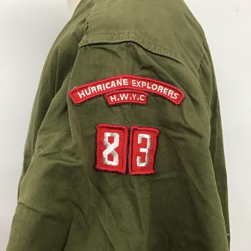 チャムス CHUMS シャツ、ブラウス 半袖 CH02-1054 ノーカラーシャツ L ワンポイント カーキ / カーキ /  メンズ USED 古着 中古 10108178