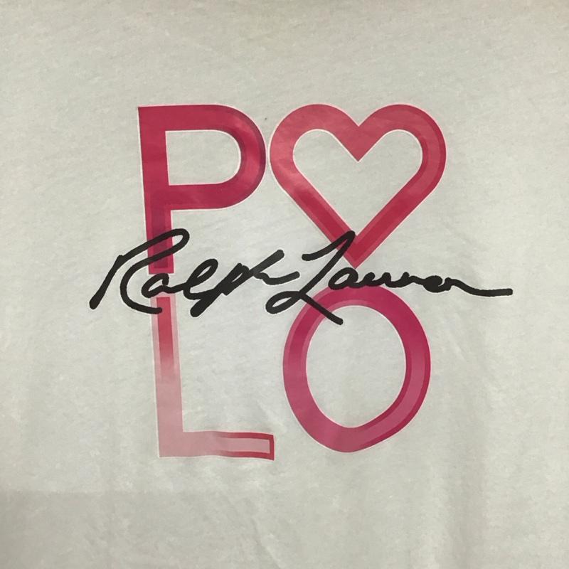 ポロラルフローレン POLO RALPH LAUREN Tシャツ 半袖 160cm ロゴ、文字 X プリント 白 / ホワイト /  ガールズ USED 古着 中古 10140366