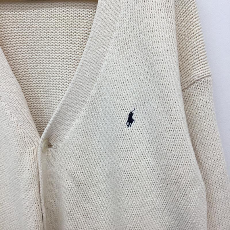 ポロラルフローレン POLO RALPH LAUREN カーディガン 長袖 L 無地 ベージュ / ベージュ /  メンズ USED 古着 中古 10136313