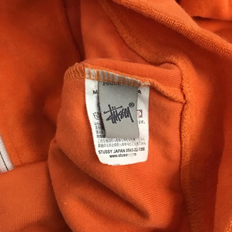 ステューシー STUSSY パーカー 長袖 ジップアップパーカー 長袖パーカー カジュアルジャケット M 無地 橙 / オレンジ /  メンズ USED 古着 中古 10145365