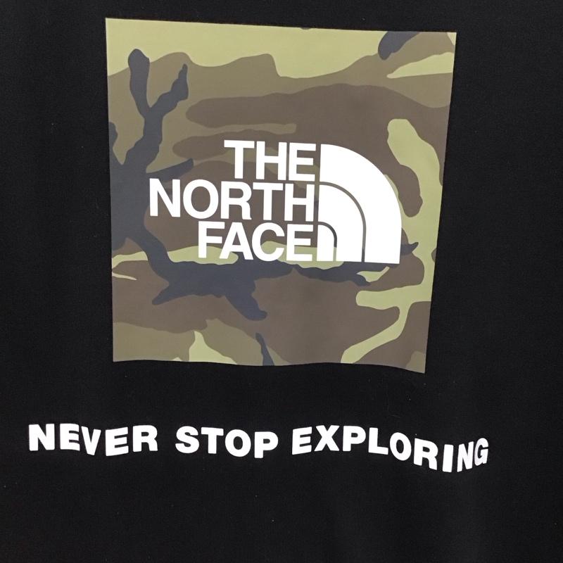 ザノースフェイス THE NORTH FACE Tシャツ 半袖 nt32437 スクエアカモフラージュ 半袖カットソー プリントTシャツ L ロゴ、文字 黒 / ブラック /  メンズ USED 古着 中古 10132748