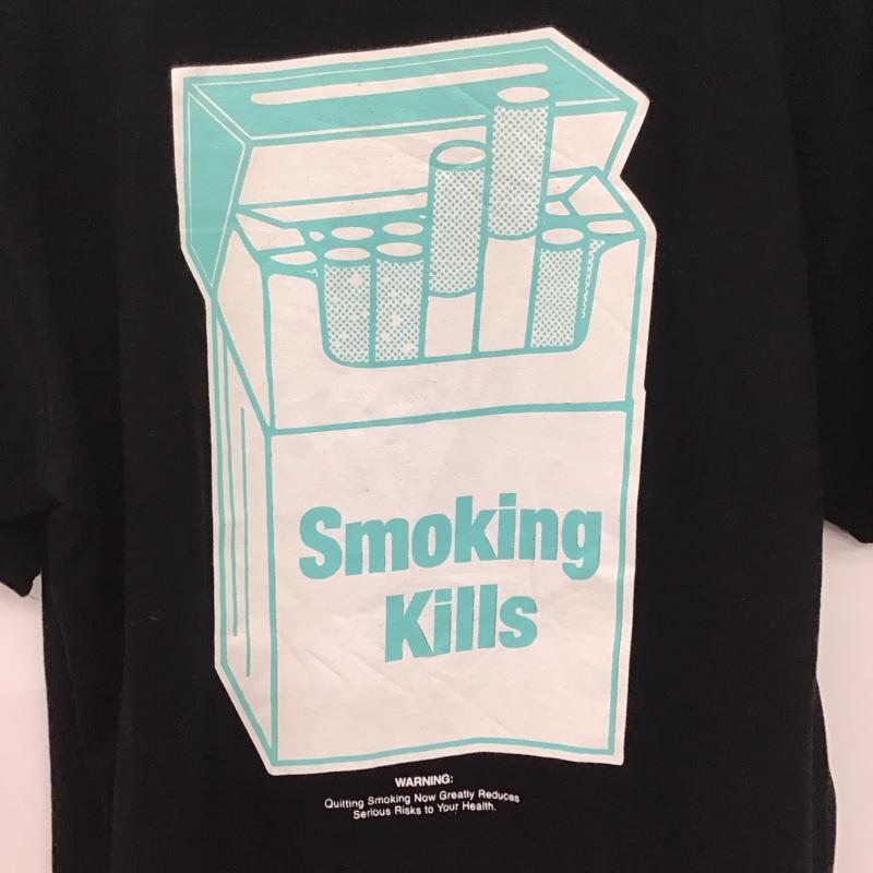 エフアールツー FR2 Tシャツ 半袖 半袖カットソー プリントTシャツ クルーネックカットソー L プリント 黒 / ブラック /  メンズ USED 古着 中古 10134601