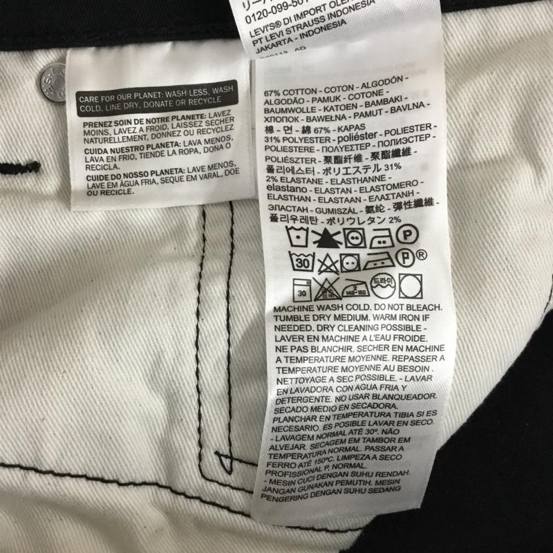 リーバイストラウスアンドコー Levi Strauss & co. パンツ デニム、ジーンズ スリムパンツ カジュアルパンツ ストレートパンツ ストレッチパンツ 32インチ 無地 黒 / ブラック /  メンズ USED 古着 中古 10120654
