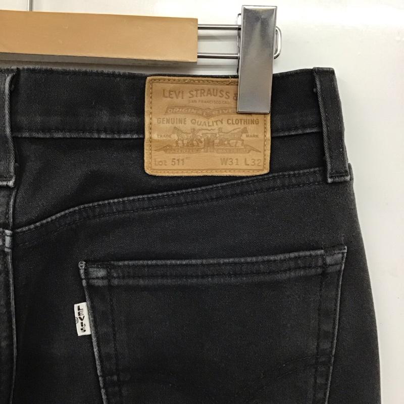 リーバイストラウスアンドコー Levi Strauss & co. パンツ デニム、ジーンズ デニムパンツ スリムパンツ カジュアルパンツ ストレッチパンツ 31インチ 無地 黒 / ブラック /  メンズ USED 古着 中古 10145250