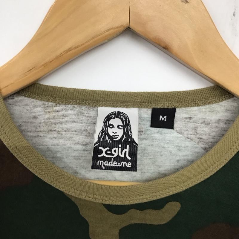 エックスガール X-girl Tシャツ 半袖 05173101 Baby Ringer Tee M カモフラージュ柄・迷彩 マルチカラー / マルチカラー /  レディース USED 古着 中古 10134210