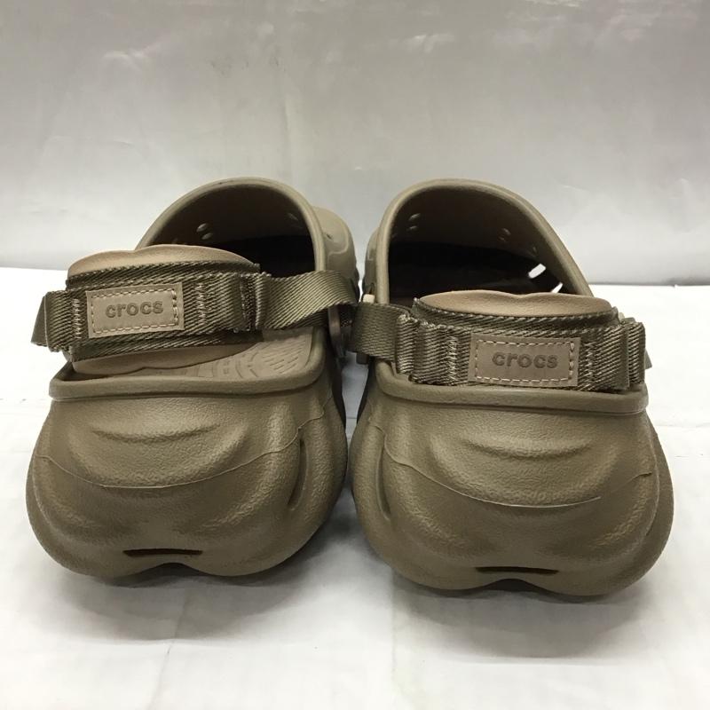 クロックス crocs サンダル サンダル 207937 ECHO CLOG エコー クロッグ M9 ロゴ、文字 茶 / ブラウン /  メンズ USED 古着 中古 10114533