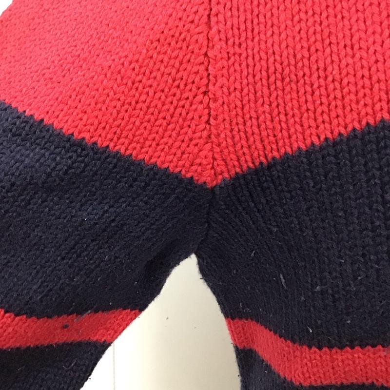 ポロラルフローレン POLO RALPH LAUREN ニット、セーター 長袖 ボーダー コットンニット L ワンポイント 赤 / レッド / X 紺 / ネイビー /  レディース USED 古着 中古 10114761