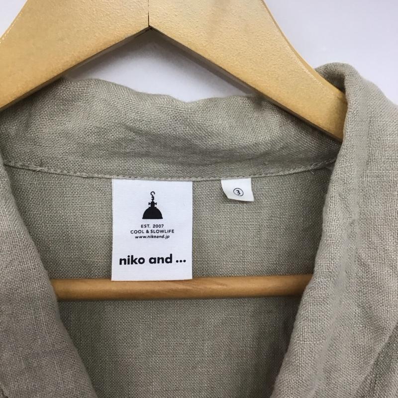 ニコアンド niko and... ワンピース ひざ丈スカート ON41AK21NN リネン リネンコート 3 無地 アイボリー / アイボリー /  レディース USED 古着 中古 10146926