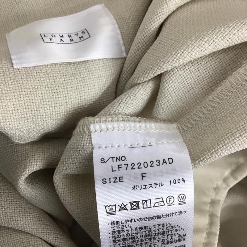 ローリーズファーム LOWRYS FARM セットアップ セットアップ LF722023AD バスケットシャツジャケット バスケットショートパンツ ハーフパンツ FREE 無地 アイボリー / アイボリー /  レディース USED 古着 中古 10108166