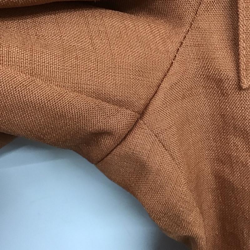 ナノユニバース nano・universe パンツ スラックス スラックスパンツ ワイドパンツ センタータックパンツ 36 無地 橙 / オレンジ /  レディース USED 古着 中古 10142670