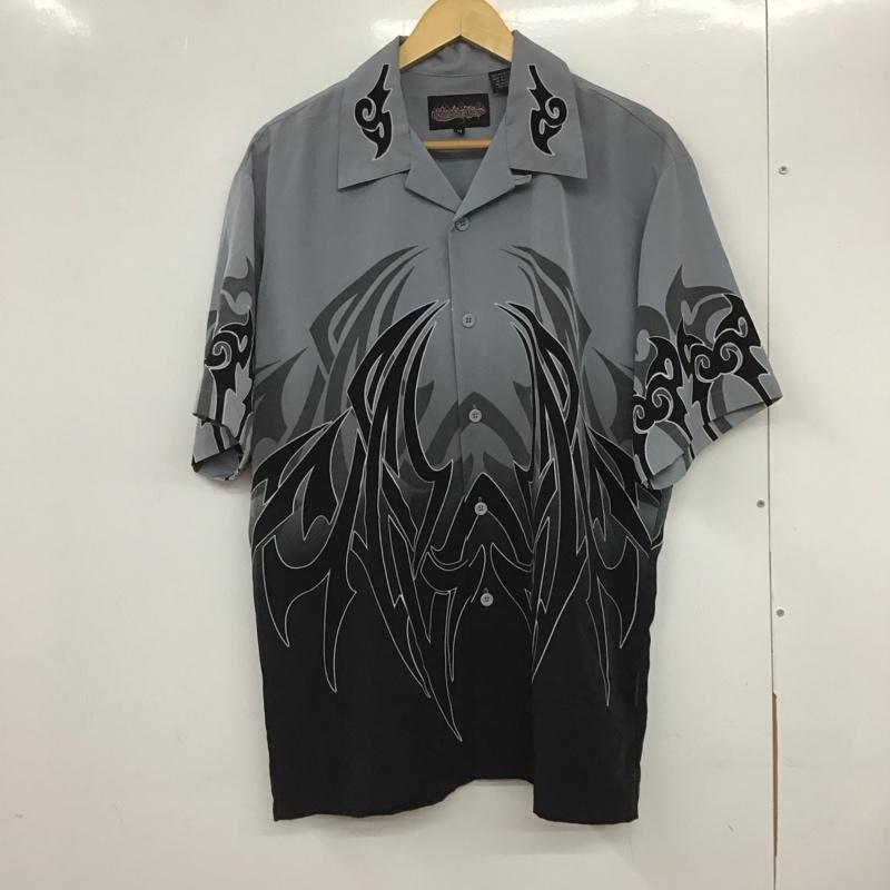 古着 USED シャツ、ブラウス 半袖 半袖シャツ プリントシャツ カラーシャツ M プリント 灰 / グレー /  メンズ USED 古着 中古 10132233