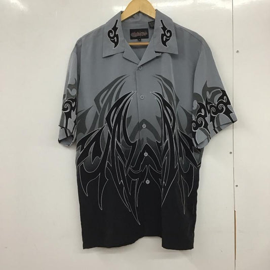古着 USED シャツ、ブラウス 半袖 半袖シャツ プリントシャツ カラーシャツ M プリント 灰 / グレー /  メンズ USED 古着 中古 10132233