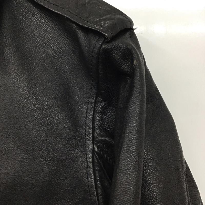 古着 USED ジャケット、上着 レザージャケット 牛革 M 無地 黒 / ブラック /  メンズ USED 古着 中古 10145206
