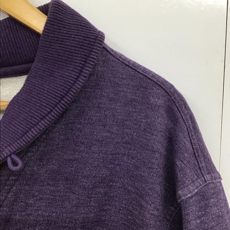 チャムス CHUMS カーディガン 長袖 スウェットカーディガン 長袖カーディガン フロントボタン XL 無地 紫 / パープル /  メンズ USED 古着 中古 10141915