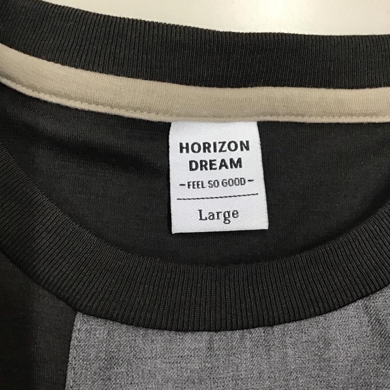 ホライゾンドリーム HORIZON DREAM Tシャツ 半袖 H22-104-21T 異素材ストライプ切替Tシャツ L 無地 マルチカラー / マルチカラー /  メンズ USED 古着 中古 10117059