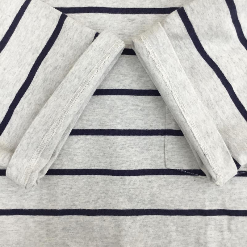 エルエルビーン L.L.Bean Tシャツ 半袖 L ボーダー柄 灰 / グレー / X 紺 / ネイビー /  メンズ USED 古着 中古 10145807