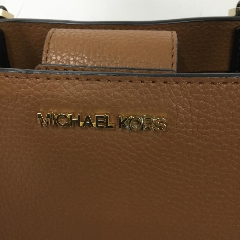 マイケルコース MICHAEL KORS ハンドバッグ ハンドバッグ 35S0GKFS1T ロゴ、文字 茶 / ブラウン / X 黒 / ブラック /  レディース USED 古着 中古 10140819