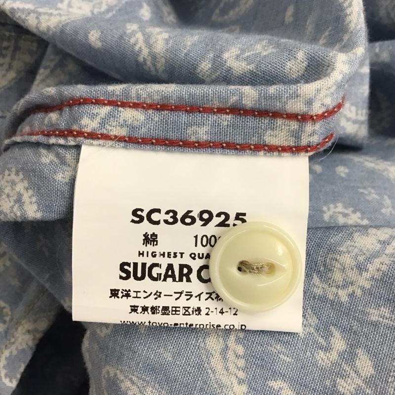 シュガーケーン SUGAR CANE シャツ、ブラウス 半袖 半袖シャツ プリントシャツ ポケットシャツ S ペイズリー 水色 / ライトブルー /  メンズ USED 古着 中古 10126532