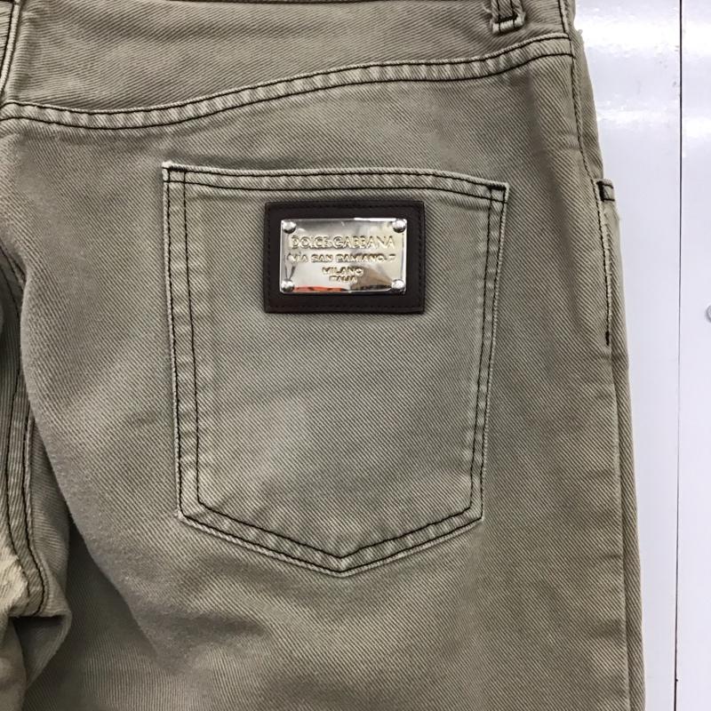 ドルチェアンドガッバーナ DOLCE&GABBANA パンツ デニム、ジーンズ デニムパンツ ワイドパンツ カジュアルパンツ ストレッチパンツ 50インチ ロゴ、文字 ベージュ / ベージュ /  メンズ USED 古着 中古 10141934