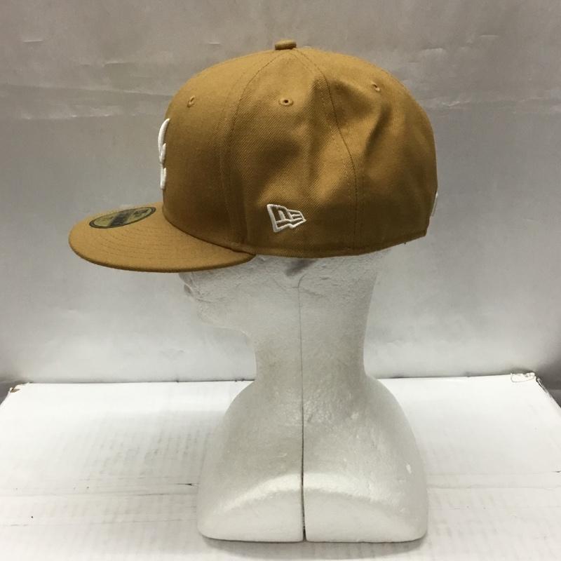 ニューエラ NEW ERA 帽子 キャップ 59FIFTY 58.7cm ロゴ、文字 キャメル / キャメル /  メンズ USED 古着 中古 10109596