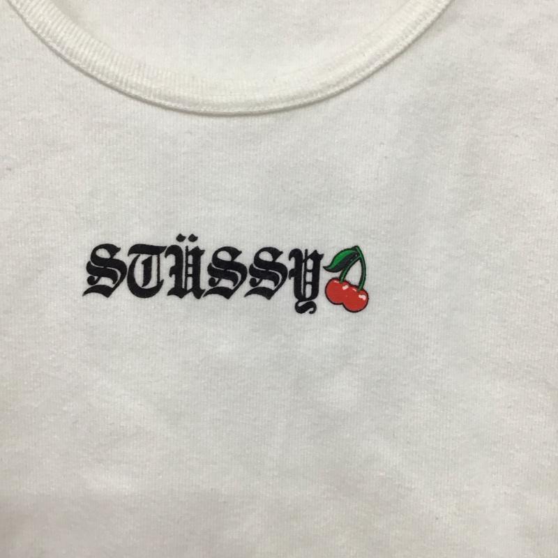 ステューシー STUSSY Tシャツ 半袖 M ロゴ、文字 X プリント 白 / ホワイト /  レディース USED 古着 中古 10147242